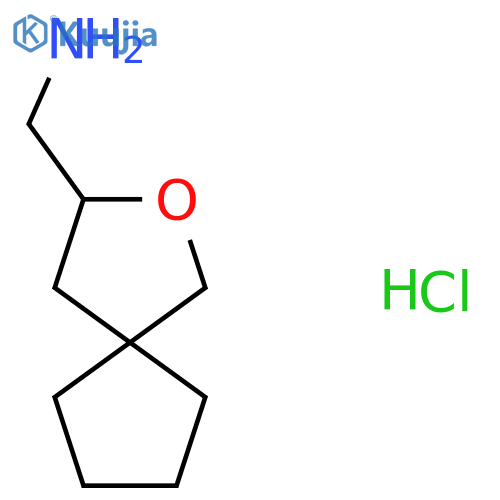 2-Oxaspiro[4.4]nonan-3-ylmethanamine;hydrochloride structure
