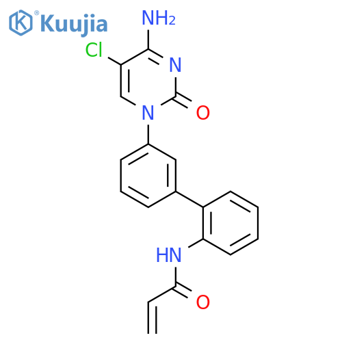N-[3'-(4-amino-5-chloro-2-oxo-1,2-dihydropyrimidin-1-yl)-[1,1'-biphenyl]-2-yl]prop-2-enamide structure