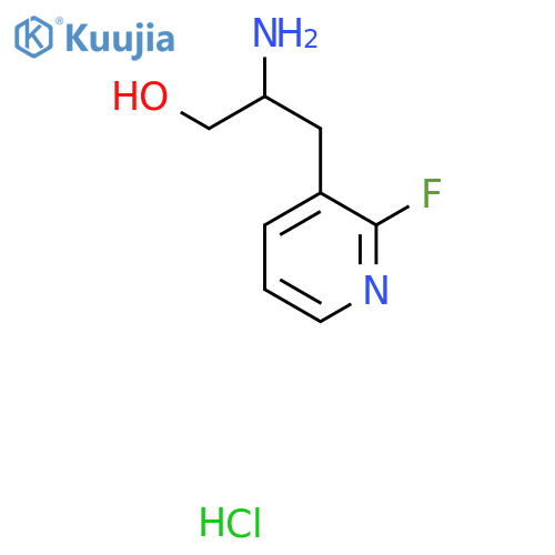 2-amino-3-(2-fluoropyridin-3-yl)propan-1-ol hydrochloride structure