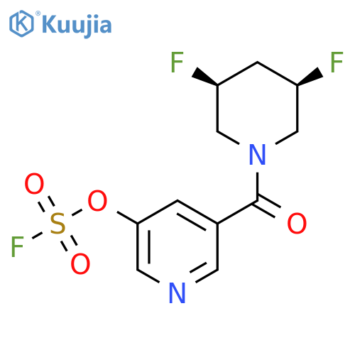 3-[(3R,5S)-3,5-Difluoropiperidine-1-carbonyl]-5-fluorosulfonyloxypyridine structure