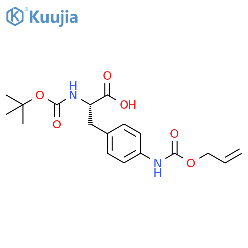 (2S)-2-{(tert-butoxy)carbonylamino}-3-(4-{(prop-2-en-1-yloxy)carbonylamino}phenyl)propanoic acid structure