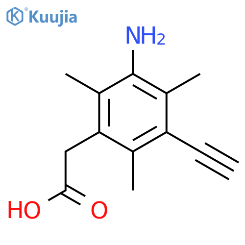 2-(3-Amino-5-ethynyl-2,4,6-trimethylphenyl)acetic acid structure