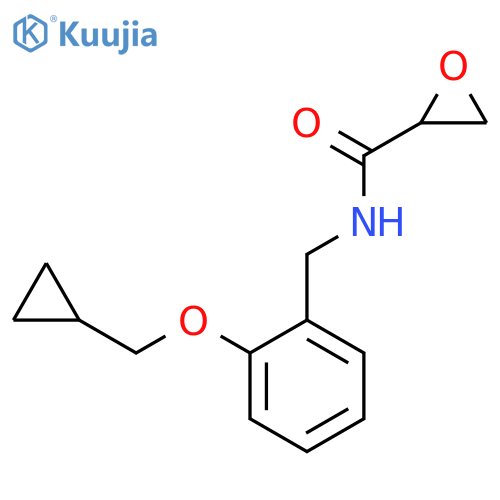 N-{2-(cyclopropylmethoxy)phenylmethyl}oxirane-2-carboxamide structure