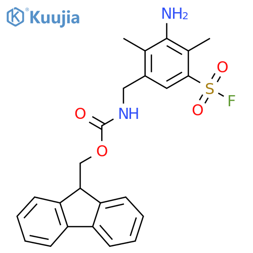 (9H-fluoren-9-yl)methyl N-{3-amino-5-(fluorosulfonyl)-2,4-dimethylphenylmethyl}carbamate structure