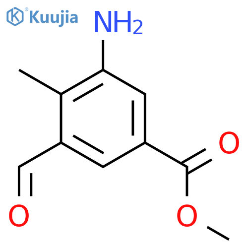 Methyl 3-amino-5-formyl-4-methylbenzoate structure