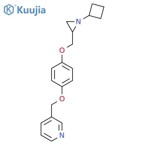 3-({4-[(1-Cyclobutylaziridin-2-yl)methoxy]phenoxy}methyl)pyridine structure