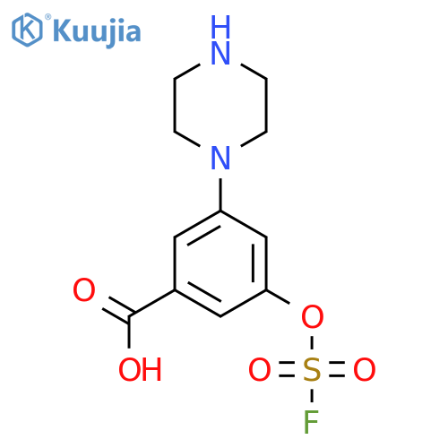 3-(fluorosulfonyl)oxy-5-(piperazin-1-yl)benzoic acid structure