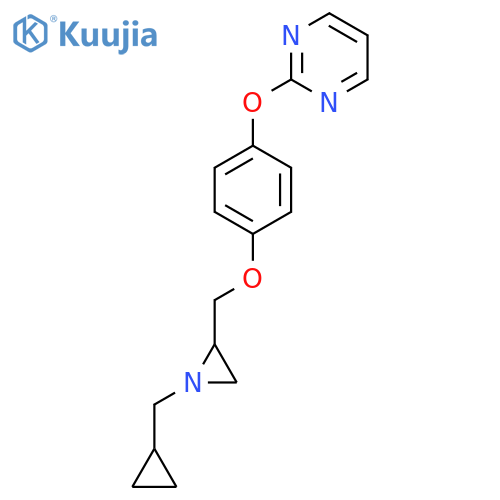 2-[4-[[1-(Cyclopropylmethyl)aziridin-2-yl]methoxy]phenoxy]pyrimidine structure