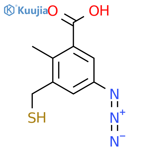 5-Azido-2-methyl-3-(sulfanylmethyl)benzoic acid structure