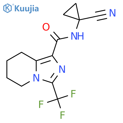 N-(1-cyanocyclopropyl)-3-(trifluoromethyl)-5H,6H,7H,8H-imidazo[1,5-a]pyridine-1-carboxamide structure