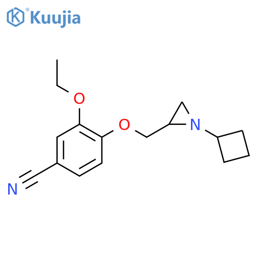 4-[(1-Cyclobutylaziridin-2-yl)methoxy]-3-ethoxybenzonitrile structure