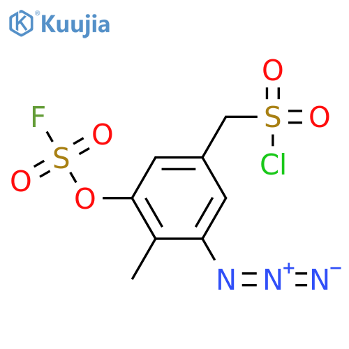 {3-azido-5-(fluorosulfonyl)oxy-4-methylphenyl}methanesulfonyl chloride structure
