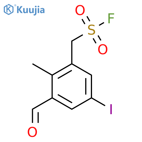 (3-Formyl-5-iodo-2-methylphenyl)methanesulfonyl fluoride structure