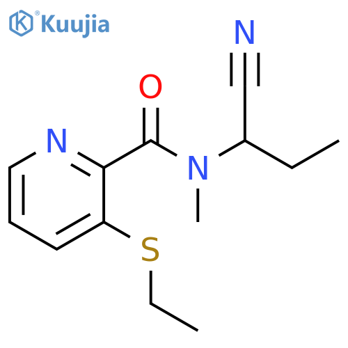 N-(1-cyanopropyl)-3-(ethylsulfanyl)-N-methylpyridine-2-carboxamide structure