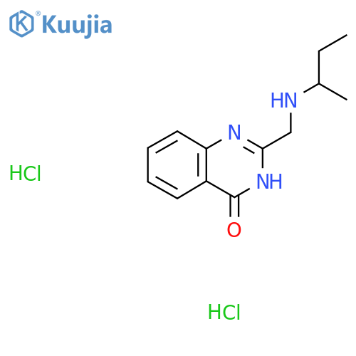2-{(butan-2-yl)aminomethyl}-3,4-dihydroquinazolin-4-one dihydrochloride structure
