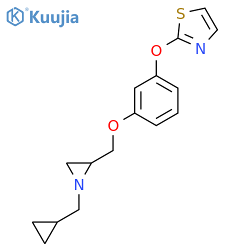 2-(3-{[1-(Cyclopropylmethyl)aziridin-2-yl]methoxy}phenoxy)-1,3-thiazole structure
