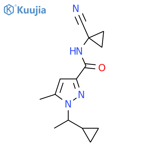 N-(1-Cyanocyclopropyl)-1-(1-cyclopropylethyl)-5-methylpyrazole-3-carboxamide structure
