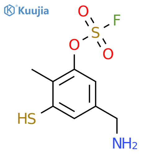 5-(Aminomethyl)-2-methyl-3-sulfanylphenyl sulfurofluoridate structure