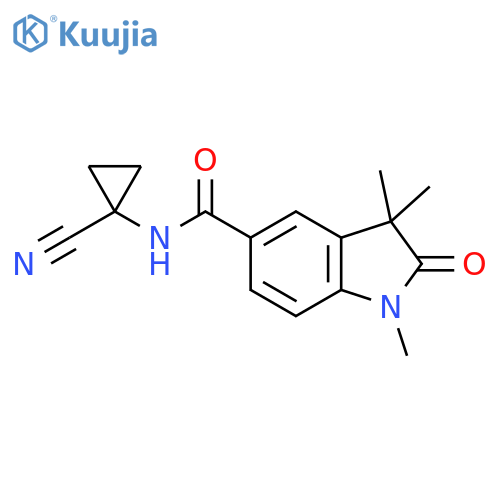 N-(1-Cyanocyclopropyl)-2,3-dihydro-1,3,3-trimethyl-2-oxo-1H-indole-5-carboxamide structure