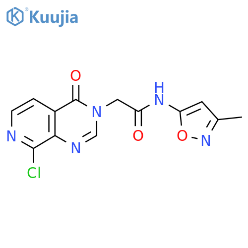 2-(8-Chloro-4-oxopyrido[3,4-d]pyrimidin-3-yl)-N-(3-methyl-1,2-oxazol-5-yl)acetamide structure