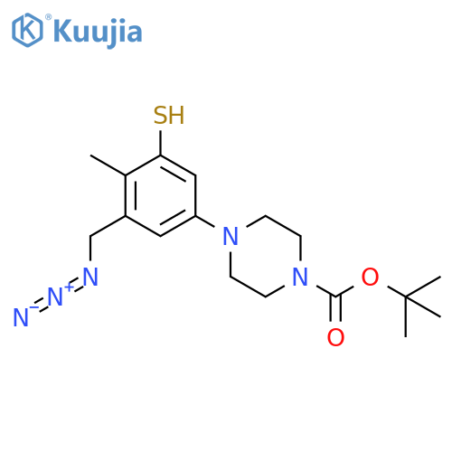 tert-butyl 4-3-(azidomethyl)-4-methyl-5-sulfanylphenylpiperazine-1-carboxylate structure
