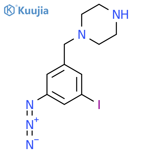 1-(3-azido-5-iodophenyl)methylpiperazine structure