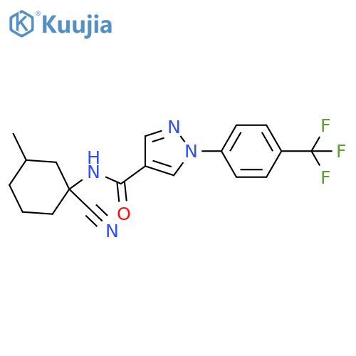 N-(1-Cyano-3-methylcyclohexyl)-1-[4-(trifluoromethyl)phenyl]pyrazole-4-carboxamide structure
