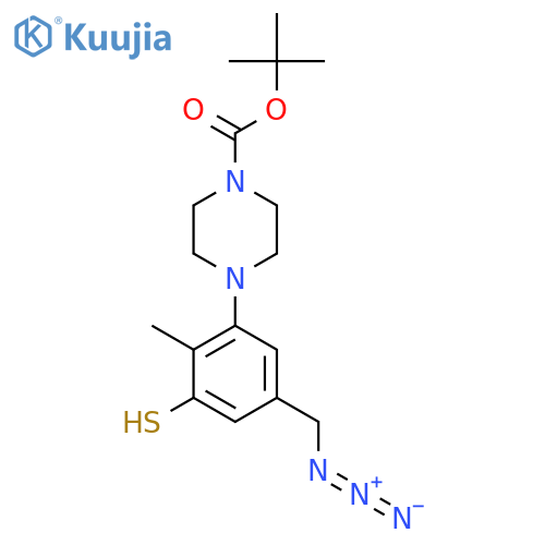 tert-butyl 4-5-(azidomethyl)-2-methyl-3-sulfanylphenylpiperazine-1-carboxylate structure