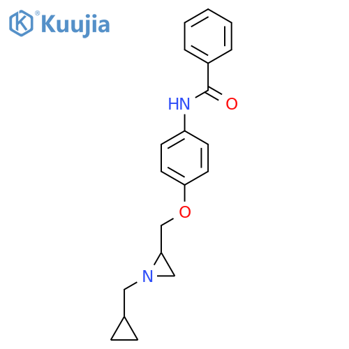 N-(4-{[1-(cyclopropylmethyl)aziridin-2-yl]methoxy}phenyl)benzamide structure