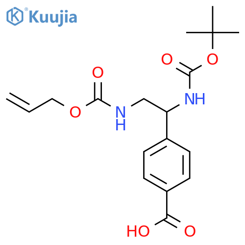 4-(1-{(tert-butoxy)carbonylamino}-2-{(prop-2-en-1-yloxy)carbonylamino}ethyl)benzoic acid structure