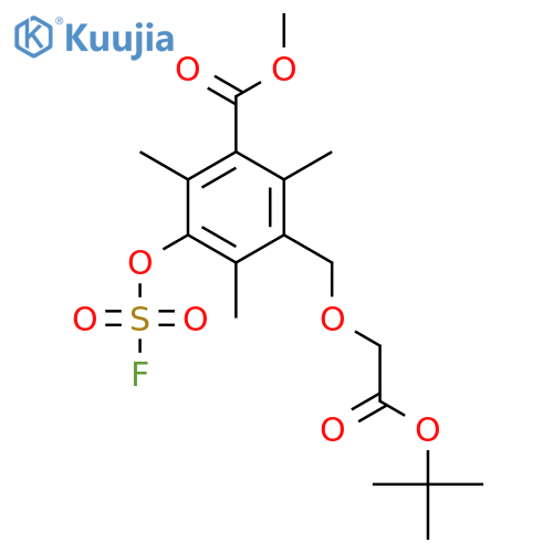 Methyl 3-{[2-(tert-butoxy)-2-oxoethoxy]methyl}-5-[(fluorosulfonyl)oxy]-2,4,6-trimethylbenzoate structure