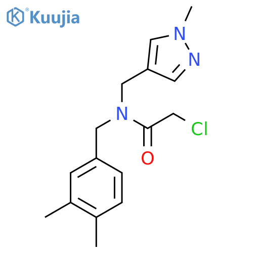 2-Chloro-N-[(3,4-dimethylphenyl)methyl]-N-[(1-methylpyrazol-4-yl)methyl]acetamide structure