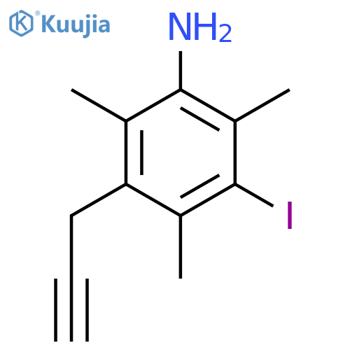 3-Iodo-2,4,6-trimethyl-5-(prop-2-yn-1-yl)aniline structure