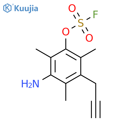 3-Amino-2,4,6-trimethyl-5-(prop-2-yn-1-yl)phenyl sulfurofluoridate structure