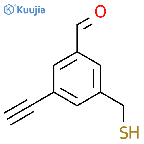 3-Ethynyl-5-(sulfanylmethyl)benzaldehyde structure