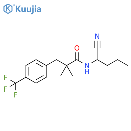 N-(1-Cyanobutyl)-α,α-dimethyl-4-(trifluoromethyl)benzenepropanamide structure