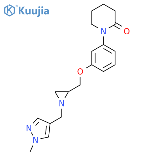 1-[3-[[1-[(1-Methylpyrazol-4-yl)methyl]aziridin-2-yl]methoxy]phenyl]piperidin-2-one structure