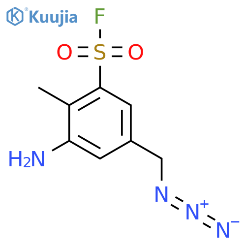 3-Amino-5-(azidomethyl)-2-methylbenzene-1-sulfonyl fluoride structure