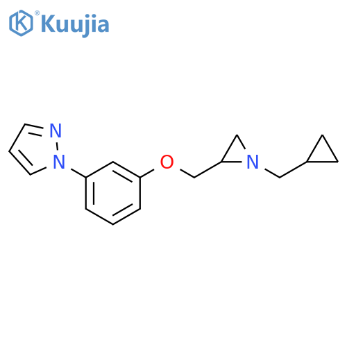 1-[3-[[1-(Cyclopropylmethyl)aziridin-2-yl]methoxy]phenyl]pyrazole structure
