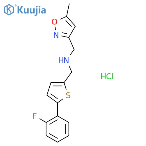 {5-(2-fluorophenyl)thiophen-2-ylmethyl}(5-methyl-1,2-oxazol-3-yl)methylamine hydrochloride structure