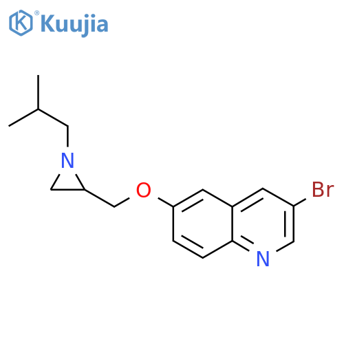 3-Bromo-6-[[1-(2-methylpropyl)aziridin-2-yl]methoxy]quinoline structure