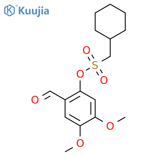 2-Formyl-4,5-dimethoxyphenyl cyclohexylmethanesulfonate structure