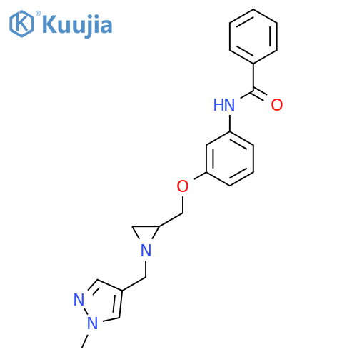 N-[3-[[1-[(1-Methylpyrazol-4-yl)methyl]aziridin-2-yl]methoxy]phenyl]benzamide structure