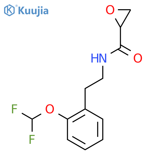 N-{2-2-(difluoromethoxy)phenylethyl}oxirane-2-carboxamide structure