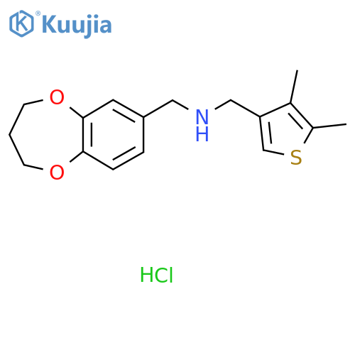 (3,4-dihydro-2H-1,5-benzodioxepin-7-yl)methyl(4,5-dimethylthiophen-3-yl)methylamine hydrochloride structure