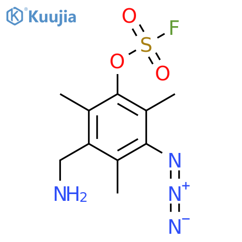 3-(Aminomethyl)-5-azido-2,4,6-trimethylphenyl sulfurofluoridate structure