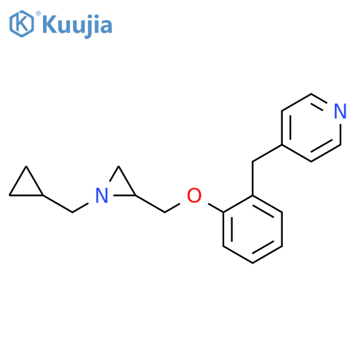 4-[(2-{[1-(Cyclopropylmethyl)aziridin-2-yl]methoxy}phenyl)methyl]pyridine structure