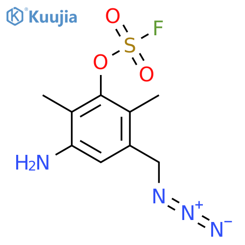 3-Amino-5-(azidomethyl)-2,6-dimethylphenyl sulfurofluoridate structure