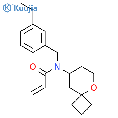 N-[(3-Ethylphenyl)methyl]-N-(5-oxaspiro[3.5]nonan-8-yl)prop-2-enamide structure