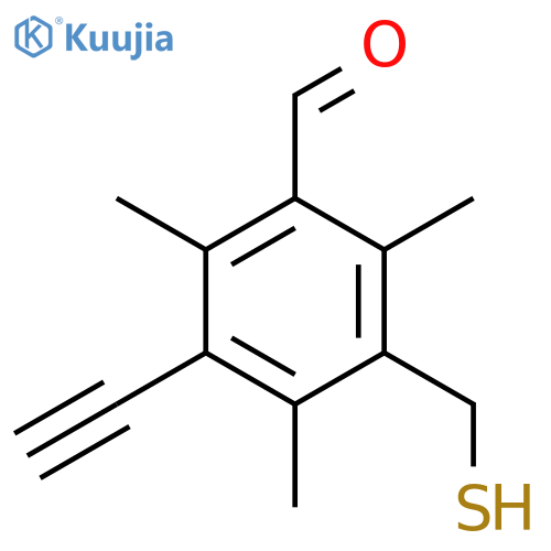 3-Ethynyl-2,4,6-trimethyl-5-(sulfanylmethyl)benzaldehyde structure
